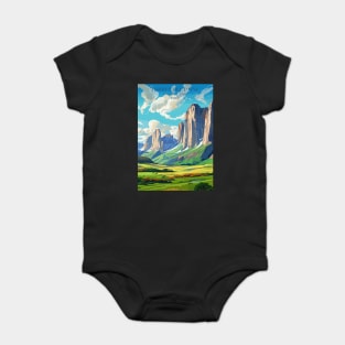 Torres del Paine National Park Chile Travel Print Wall Art, Home Décor, Gift Art Baby Bodysuit